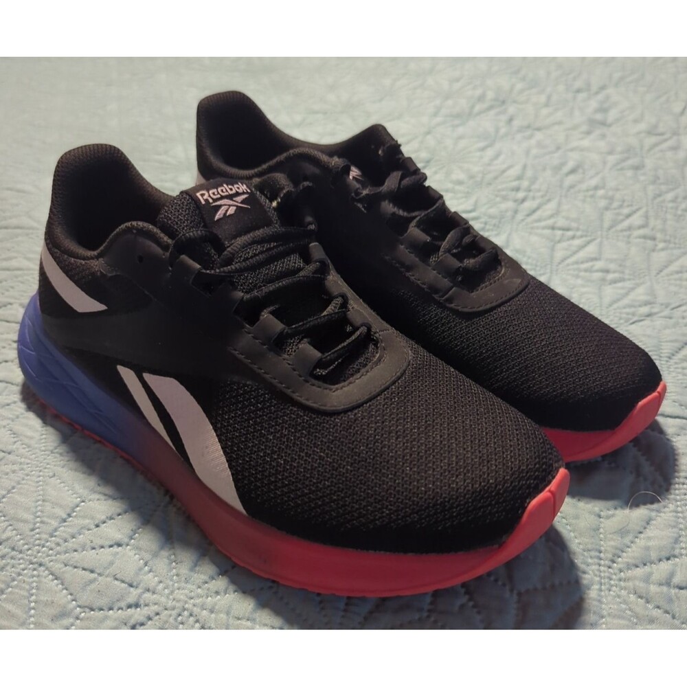 REEBOK Energen Plus Running Shoes Black W/ Blue Red Soles Womens Sz 8